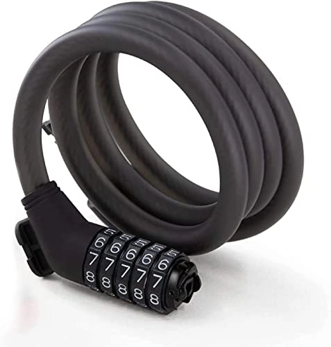 Bike Lock : ZYHHDP Bike Lock Bike Lock, Lock Cable Spiral Bike Cycling, 5 Digit Code Combination Bicycle Security, Bicycle Lock Outdoor Riding Equipment