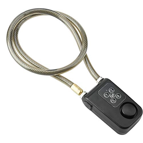 Bike Lock : Zyyini Keyless Alarm Lock, Password-Controlled and Wireless Remote Control Code Lock with Remote Control, 110db Alarm, IP55 Waterproof and Dust-proof Grade, for Bike / Motorcycle / Gate Lock