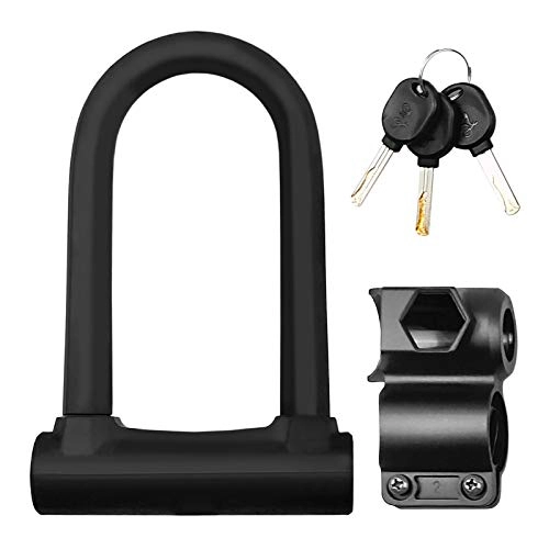 Bike Lock : ZZHH Bike Lock Heavy Duty Bicycle U Lock Secure Lock with Mounting Bracket Bicycle Anti Theft Bicycle With Cable Combination Lock (Color : Lock Set)