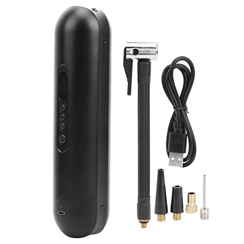 Bike Pump : 01 02 015 Bike Tire Pump, Rechargeable Portable Electric Tire Inflator Easy To Carry for Bike(black)