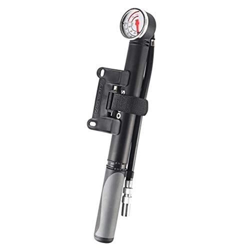 Bike Pump : Abaodam 1 x mountain bike inflator, portable bicycle pump with pressure gauge, tyre pump, high pressure air pump for home outdoors (US and France mouth universal).