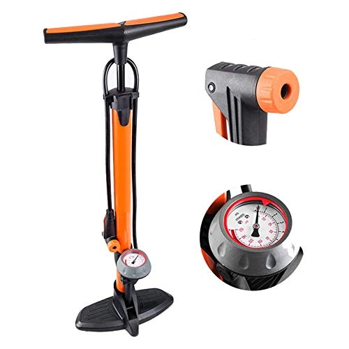 Bike Pump : Aboygo Bike Floor Pump, Bicycle Ergonomic Bike Floor Pump with Gauge, Premium Quality, Durable and Quick & Easy to Use, 160 PSI High-pressure Household Models Foot Activated