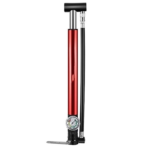 Bike Pump : Air Pump for Road Portable Bicycle Pump Aluminum Alloy Tire Tube Mini Hand Pump (Color : Red, Size : ONE SIZE)