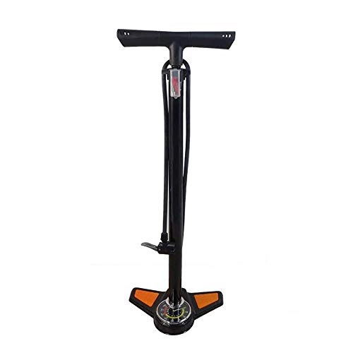 Bike Pump : Allamp Bicycle Floor Pump Floor-standing Pump With Barometer Portable Bicycle Riding Equipment Easy Pumping (Color : Black, Size : 640mm) Accessories (Color : Black, Size : 640mm)
