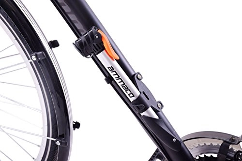 Bike Pump : Ammaco Road MTB Mini Hand Bicycle Alloy Dual Valve Pump Fast Tyre Inflation T-Handle