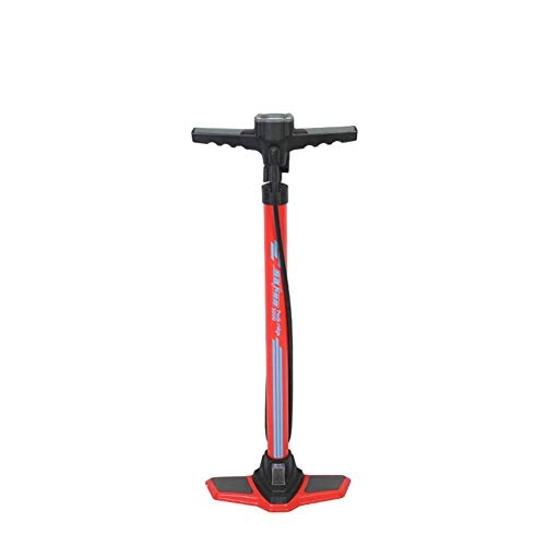 Bike Pump : Aquila Bicycle air pump / high pressure floor pump with barometer for electric bicycles, bicycles, football AQUILA1125 (Color : Red)