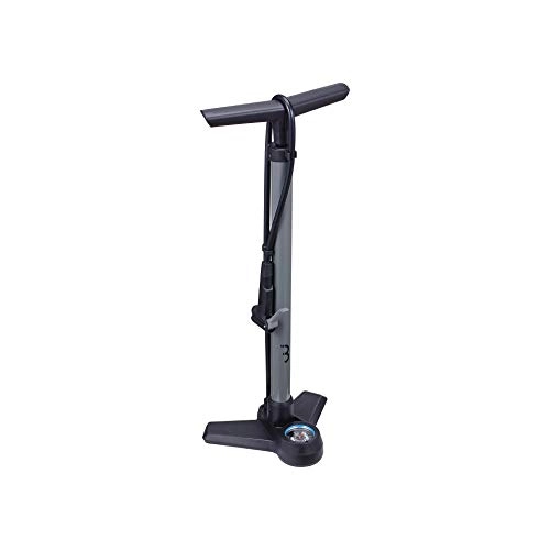Bike Pump : BBB Cycling Unisex – Adult's Bike Floor Pump with Display Bar / PSI High Pressure Foot Inflator Grey One Size AirBoost BFP-21, Gray, 62 cm