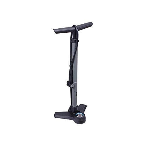 Bike Pump : BBB Cycling Unisex – Adult's Bike Floor Pump with Display Bar / PSI High Pressure Foot Inflator Grey One Size AirBoost BFP-21, Gray / Black, 62 cm