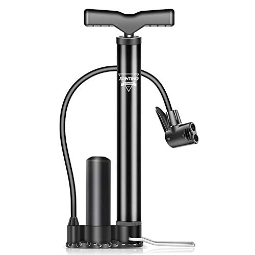 Bike Pump : BCGT Pump Bicycle Ergonomic Bike Floor Pump, 160 PSI (Color : Black)