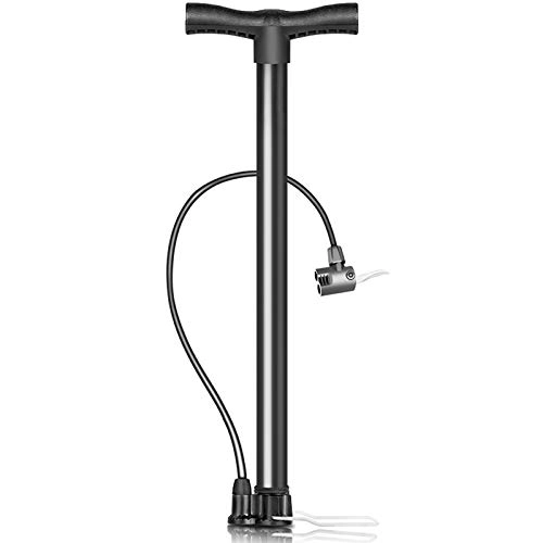 Bike Pump : BCGT Pump Bike Pump, Aluminum Alloy Floor Bicycle Tyre Pump, 150Psi, for Bike, Ball, Inflatable Toy (Color : Black)