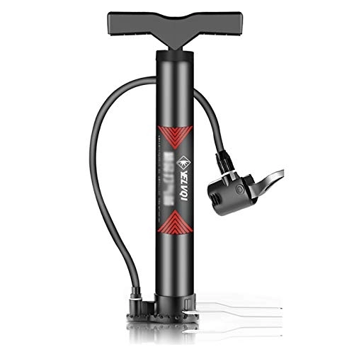 Bike Pump : BCGT Pump Bike Pump, Ergonomic Bike Floor Pump Bicycle Tire Inflator Bicycle Air Pump Portable Inflator Pump, 160 PSI (Color : Black)