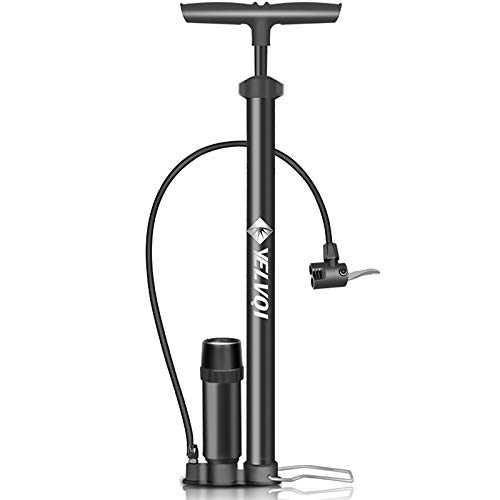 Bike Pump : BCGT Pump Bike Pump Portable Bicycle Tire Air Pump Mini Floor Pump 160 PSI for Road Mountain Bikes (Color : Black)