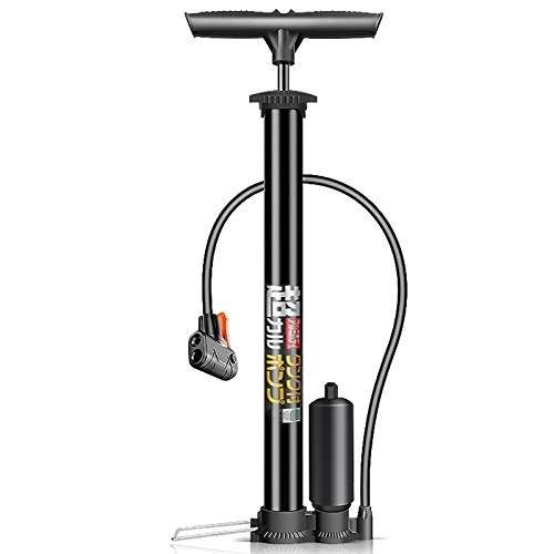 Bike Pump : BCGT Pump Bike Pump Portable Lightweight Inflator Air Pump Bicycle Tire Pump Mountain Road Bike Cycling Air Press Accessories (Color : Black)