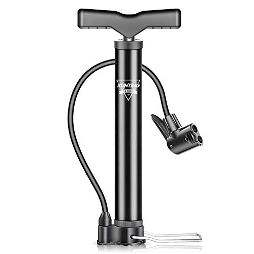 Bike Pump : BCGT Pump Portable Bike Floor Pump, Bicycle Air Pump (Color : Black)