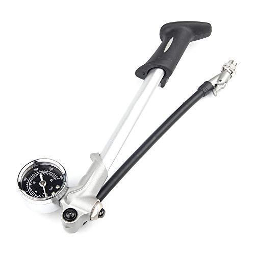 Bike Pump : Beito Bicycle Shock Pump Gauge 300PSI Pressure Front Fork Rear Suspension Universal Valve for MTB Mountain Bike Accessories