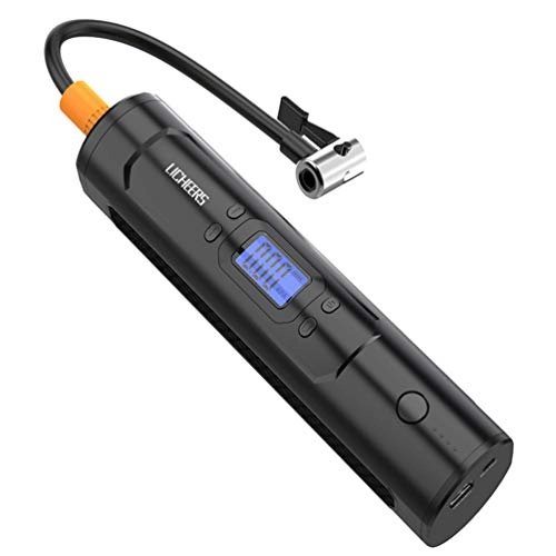Bike Pump : BESPORTBLE Tire Inflator Digital Portable Air Compressor Mini Air Inflator Hand Held Tire Pump with LCD Screen for Car Bicycle Tires Basketball