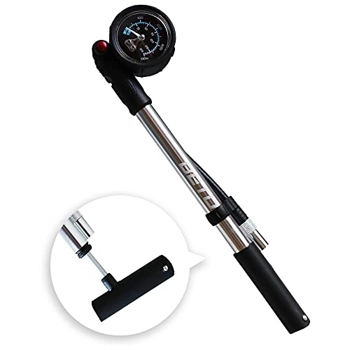 Bike Pump : Beto Precision High Pressure Shock Pump (SP-002AGN) with Gauge, 400 PSI 28 BAR, for Front Fork and Rear Bicycle Suspension and Air Shocks