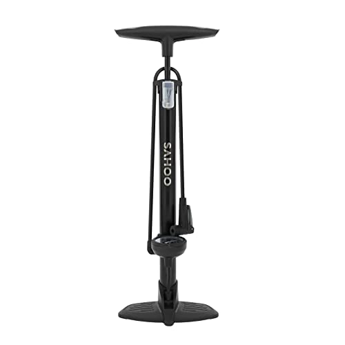 Bike Pump : Bicycle Floor Pump 160PSI Bike Air Pump with Gauge Presta & Schrader Valves Tire Tube Inflator with Multifunction Ball Needle Bike Tire Pump Cycling Air Inflator