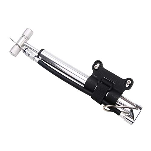 Bike Pump : Bicycle Floor Pump with Hose Pedal Type Aluminum Alloy Hand Air Pumps Mini Road Mountain Bike Tyre High-Pressure Pump with Gas Needle