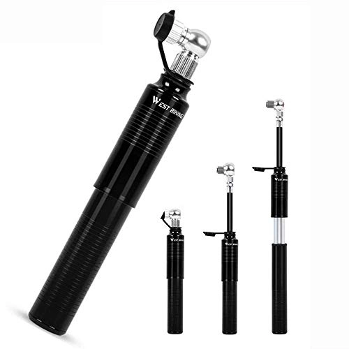 Bike Pump : Bicycle Foor PumpPortable Bicycle Pump Tire Inner Tube Mini High Pressure Manual Inflator Mountain Road Accessories Mountain Bike Bicycle PumpBicycle Pump ( Color : Silver+Black , Size : One Size )