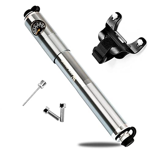Bike Pump : Bicycle Inflator, Mini High-Pressure Pump, Light And Portable With Precise Barometer, Two-Way Pumping Accessories