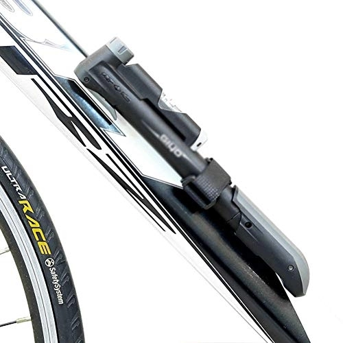 Bike Pump : Bicycle Mini Inflator, 120psi Barometer Portable Durable Inflator, ABS Material, Fits Presta & Schrader Valve