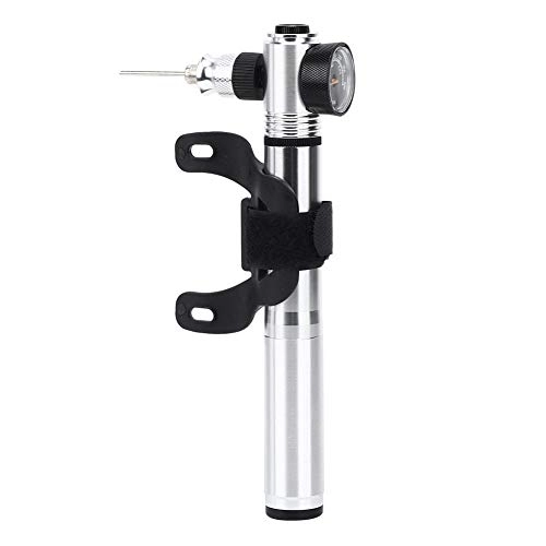 Bike Pump : Bicycle Pump, Bike Air Pump, High Pressure Silver Convenient to Use Compact and Portable for Outside Cycling Accessories Football Basketball