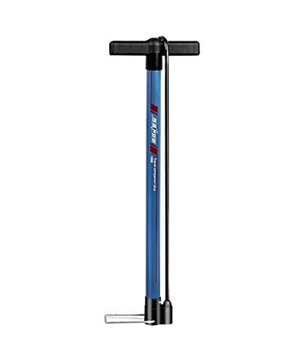 Bike Pump : Bicycle pump long section, hand-pumped household pump, high-pressure aluminum alloy cylinder YCLIN (Color : Blue)