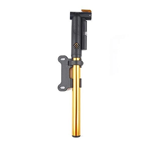 Bike Pump : Bicycle pump Mini Bike Pump Includes Mount Kit Bicycle Tire Pump for Mountain and Bikes 120 PSI High Pressure Capacity Bike Floor Pump Bicycle Accessories (Color : Yellow, Size : 28.5cm)
