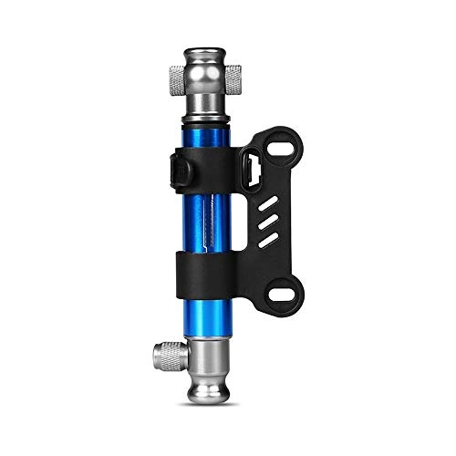 Bike Pump : Bicycle pump Mini Bike Pump Includes Mount Kit Bicycle Tire Pump for Mountain and Bikes 80 PSI High Pressure Capacity Bike Floor Pump Bicycle Accessories (Color : Blue, Size : 15.5×2.2cm)