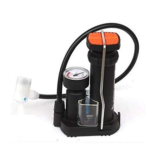 Bike Pump : Bicycle pump Universal High Pressure Mini Multi-Functional Bicycle Foot Activated Floor Pump Fit Presta Schrader Valve With Pressure Gauge And Storage Bag Suitable for all kinds of bicycles