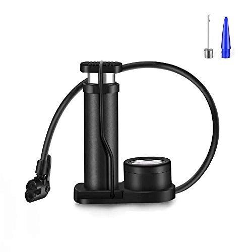 Bike Pump : Bicycle Pumps mini, with Barometer Bike Pumps for Mountain Bikes Foot Bicycle Pumps Portable Non-Slip Footrest Aluminum Alloy Outer Tube Universal Gas Nozzle Suitable for Electric Bicycles, Etc