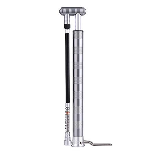 Bike Pump : Bicycle Pumps With Gauge High Pressure Pump Hose Air Inflator Cycling Pump For Sport Ball Mountain Road, Silver