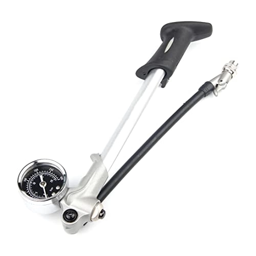 Bike Pump : Bicycle Shock Pump Gauge 300Psi Pressure Front Fork Rear Suspension Universal Valve for MTB Mountain Bike, Bicycle Pump