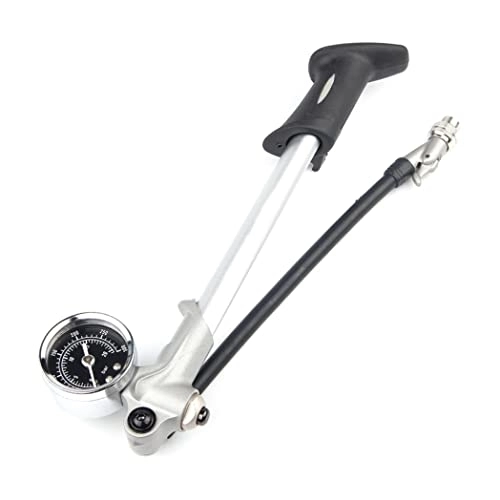 Bike Pump : Bicycle Shock Pump Gauge 300PSI Pressure Front Fork Rear Suspension Universal Valve for MTB Mountain Bike, Outdoor Riding Supplies