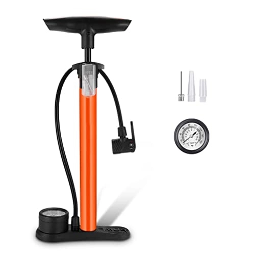Bike Pump : Bicycle Tire Bike Floor Pump with Gauge, High Pressure Air Ball Pump Inflator, Multi-Function 160 PSI Inflator for Car, Bicycle, Sports Balls and Toys