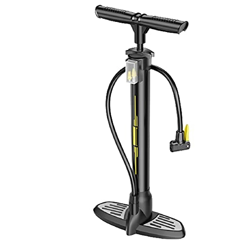 Bike Pump : Bike Floor Pump with Gauge - High Pressure 160 PSI - Presta and Schrader Valve Bike Pump - for Car Ball Bike, D