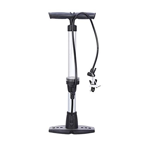Bike Pump : Bike Pump Aluminum Alloy Bicycle Pump Ergonomic Bicycle Floor Pump With Pressure Gauge And Intelligent Valve Head Especially Suitable For Mountain And Road Bikes Quick & Easy To Use