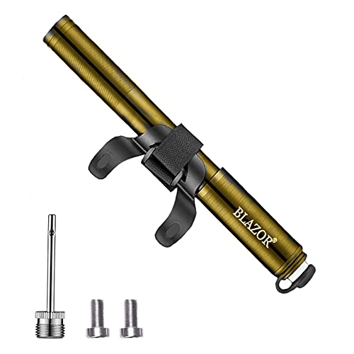 Bike Pump : Bike Pump, Bycicles Pumps for Presta Valve / Road Bike / Cycling / Mountain Ball Pump with Needle, Bike Pump with Mount Yellow