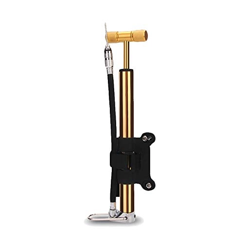 Bike Pump : Bike Pump Lightweight Aluminum Mini Portable Bicycle Bike Ball Pump with Mounting kit Accurate Fast Inflatable Basketball Football Lifebuoy Easy to Operate and Carry ( Color : Golden , Size : 27cm )