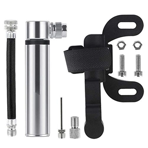 Bike Pump : Bike Pump, Portable Air Pump Mini Bicycle Tire Pump with Frame Fits Presta And Schrader, Perfect for Road, Mountain Bikes