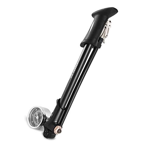 Bike Pump : Bike Pump with High Pressure Gauge Mini Hand Pump Air Hose Cycling Fork Pneumatic Shock Bike Pump, Black
