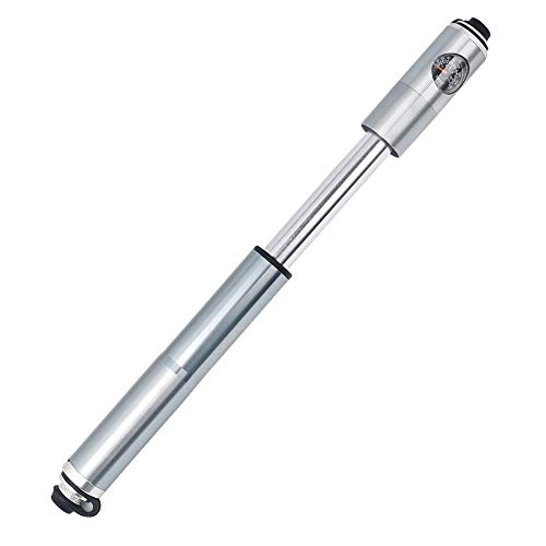 Bike Pump : Bike Tool and Equipment Polished Mini Bike Pump with gauge - Fits Presta & Schrader - Includes Mount Kit -Compact Light - Bicycle Tire Pump for Road Bike Bicycle Accessories