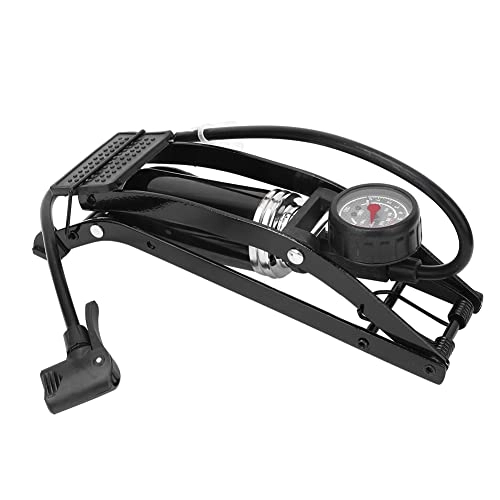Bike Pump : BOLORAMO Bike Inflator, High Instrument High Pressure Fordable Frame Foot Pedal Pump Strong Support for Travel Use for Electric Scooter(Single cylinder foot pedal)