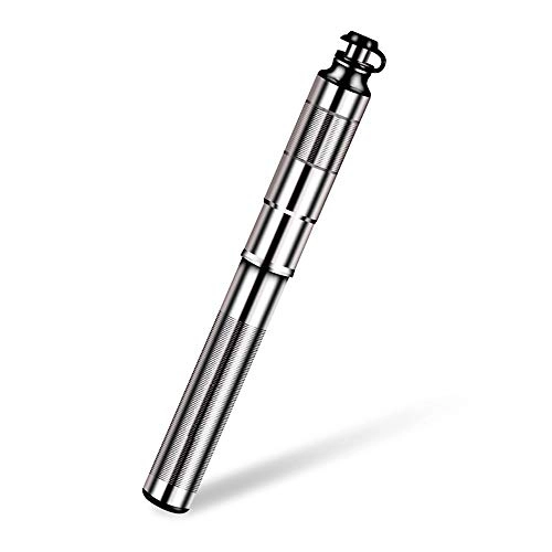 Bike Pump : CaoQuanBaiHuoDian Practical Bicycle Pump Universal Basketball Football Pump Mini Bike Pump with Mounting Bracket for Easy Carrying Easy to Use (Color : Silver, Size : 225mm)