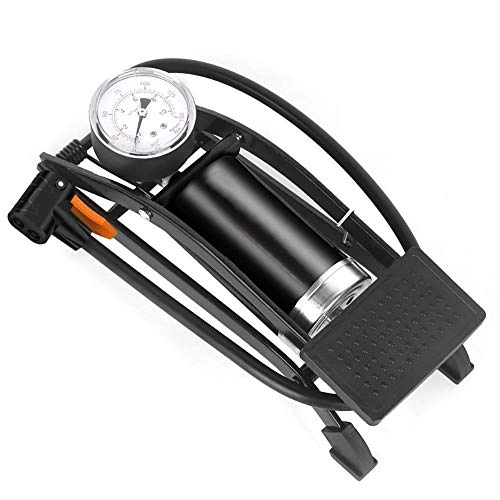 Bike Pump : Cloudlesscc Foot pump High Pressure Foot Pedal Air Pump Single Double Cylinder Inflator Road Bike Bicycle Car Inflatable- Double Cylinder Pump Air Pump (Color : Single Cylinder Pump)
