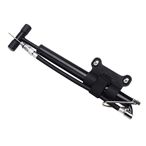 Bike Pump : CMmin Air Pump Multifunction Bike Pump -Portable Floor Bike Pump, Foot Activated Floor Bicycle Air Pump Compatible (Color : Black)