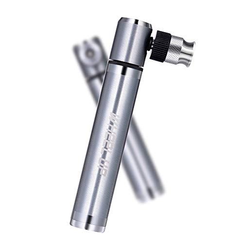 Bike Pump : Coeffort Mini Bicycle Tire Pump for Road Mountain Bikes High Pressure 160 PSI with Mount Bracket, Silver