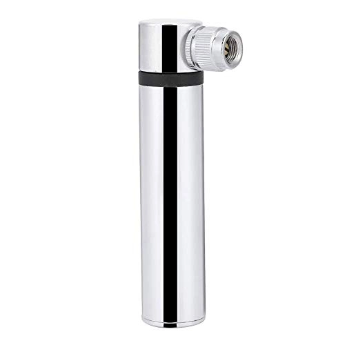 Bike Pump : Coeffort Mini Portable Bicycle Pump Bicycle Accessory Aluminum Alloy Tire Air Inflator Pump for Mountain Bike Bicycle Basketball Football, Silver