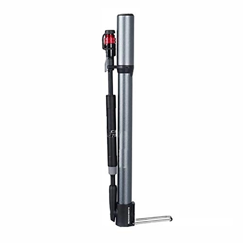 Bike Pump : Commuter Bike Pump Mountain Bike Manual Inflatable Tube Aluminum Alloy Portable Riding Equipment Easy to Use (Color : Black Size : 308mm)